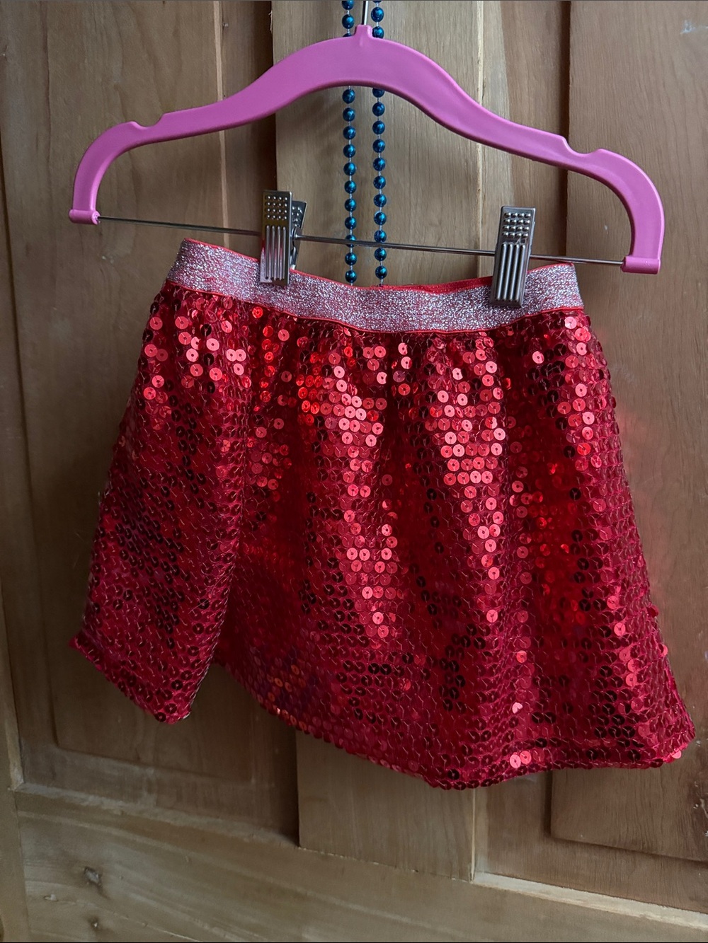 Red Sequin skirt